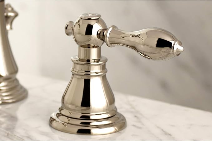Fauceture FSC1979ACL American Classic Widespread Bathroom Faucet with Brass Pop-Up, Polished Nickel