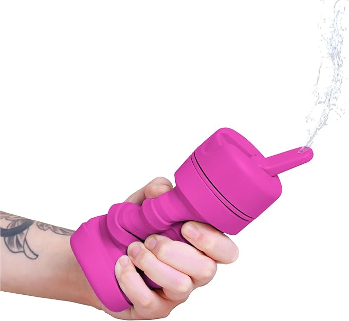 TUSHY Travel Bidet: Collapsible & Expandable for Discreet Portability | Refreshing Clean for Home, Camping, Outdoors & Travel (Helps Hemorrhoid Relief, Peri Bottle for Postpartum Care), Fuchsia Friday