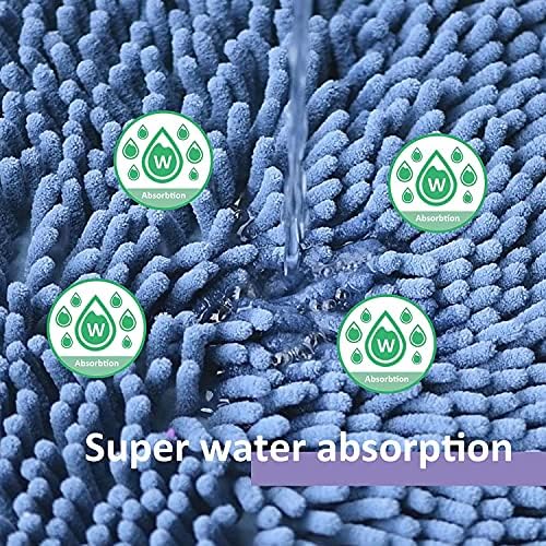 Bathroom Rugs Bath Mats for Batroom Chenillen Bath Rug Set 3 Piece Non-Slip Bath Mats, Absorbent Shaggy Rugs, Machine Wash, Perfect Plush Bathroom Mats, Bathroom Carpets Set Sky Blue