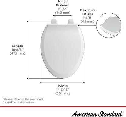 American Standard 5503A00B.020 Transitional Elongated Toilet Seat Soft Close, White