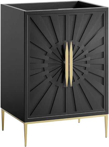 Modway Awaken Bathroom Vanity Cabinet, 24", Black