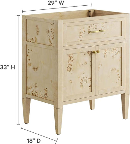 Modway EEI-6138-BUR Elysian 30" Bathroom Vanity Cabinet (Sink Basin Not Included), Burgundy