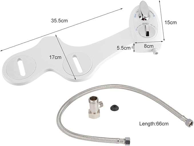 Bidet Attachment for Toilet Seat, Fresh Water Bidet Attachment Adjustable Water Pressure, Rear and Feminine Wash Self-Cleaning Attachment