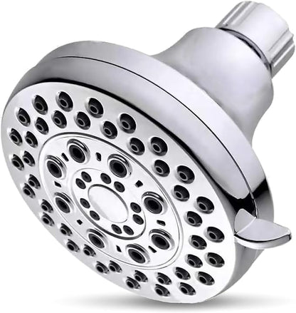 High Presssure Shower head, Premium Chrome Bathroom Fixed Showerhead, 5 Spray Settings Showerheads for Low Water Flow- Excellent Shower Head Replacement for Luxury Shower Experience