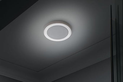 Homewerks 7130-18-BT Bathroom Fan with LED Light and Bluetooth Speaker 80 CFM 1.5 Sones White 4000 Kelvin CCT Light 600 Lumens