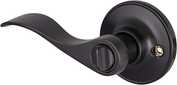 Design House 778902 Springdale Privacy Bed and Bath Door Lever Matte Black