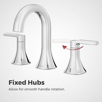 Pfister Vaneri Bathroom Sink Faucet, 8-Inch Widespread, 2-Handle, 3-Hole, NSF Certified, Polished Chrome Finish, LF049VRICC