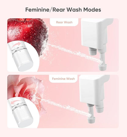 Non-Electric Bidet Attachment for Toilet Seat, Adjustable Fresh Cold Water Pressure, Stainless Steel Inlet