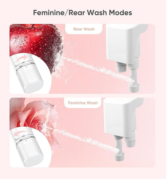 Non-Electric Bidet Attachment for Toilet Seat, Adjustable Fresh Cold Water Pressure, Stainless Steel Inlet