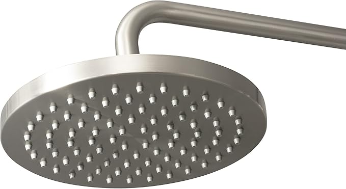 Lanikai Rain Shower Head with Handheld Spray Combo - 1028-BN, Brushed Nickel - 8" Rain Showerhead with Handheld Sprayer, 3 Spray Jets, 5-Function Rainfall Shower Head with Hose, 2.5 GPM