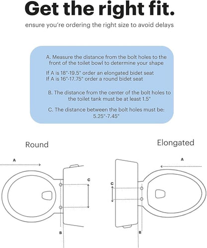 Brondell S1000-RW Swash Electric Bidet Toilet Seat with Oscillating Stainless Steel Nozzle, Round, S1000-Standard Profile