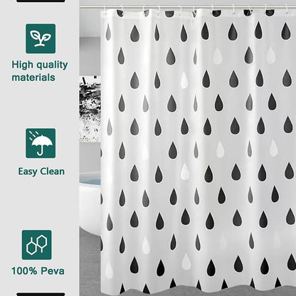 Shower Curtain Liner, 100% Waterproof Peva Shower Curtains with 3 Duty Heavy Bottom Magnets and 12 Rust Proof Grommets, 72x72 Weighted Shower Liner for Shower Stall, Bathtubs