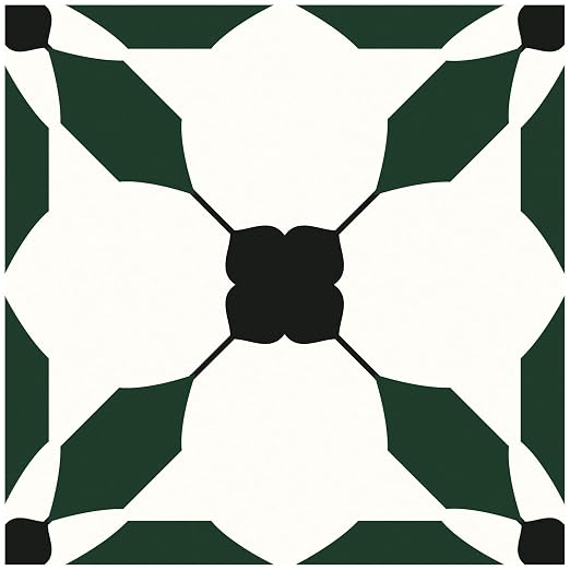 MORCART 40PCS 7.87" x 7.87" Peel and Stick Floor Tile, Black Green | Self-Adhesive DIY Vinyl Flooring, Removable and Waterproof Tile Sticker for Bathroom, Kitchen, Wall, Bedroom, Stairs