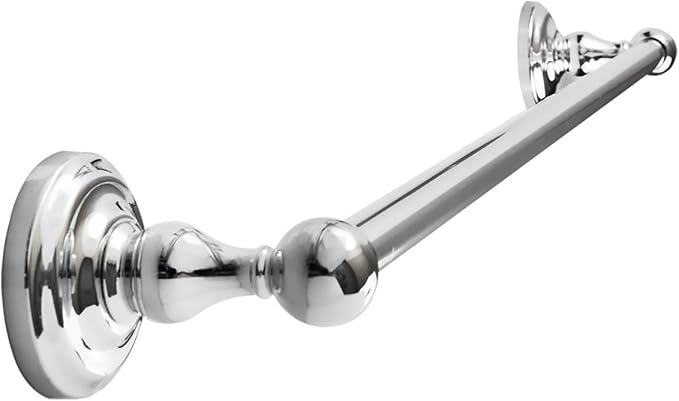 SENTO ROBIKI Bathroom Accessories Set, Bath Hardware, Includes Robe Hook, Toilet Paper Holder, Towel Ring, 18” & 24” Towel Bar, Duty Metal Bath Hardware Set Wall Mounted (5-Piece, Polished Chrome)