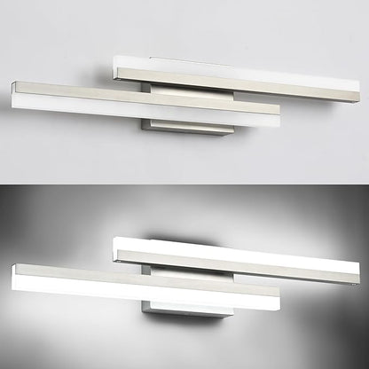 PRESDE 24 Inch LED Bathroom Vanity Light Bar, Modern Brushed Nickel Wall Lighting Fixture Over Mirror