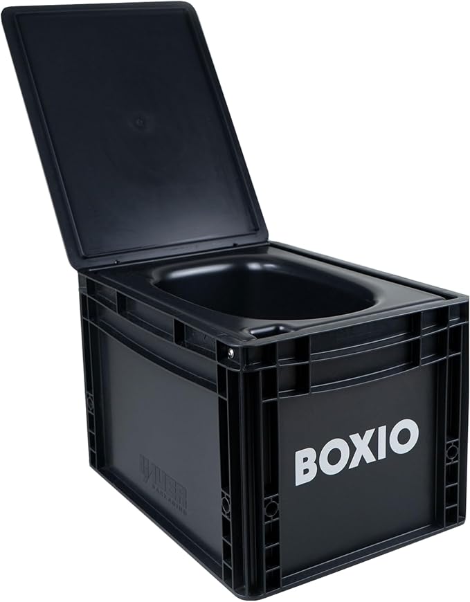 BOXIO Toilet - Portable Toilet, Camping Toilet, composting Toilet for car Camping, Boat or Camping. Mini Camping Toilet: 14,7" x 11,8" x 11,0" Made in Germany.
