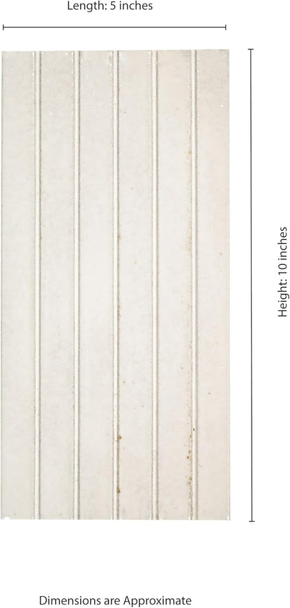 MSI Marino Artic Pearl 5 in. x 10 in. Glossy Porcelain Fluted Wall Tile for Bathroom, Kitchen Backsplash, Accent Wall Tile, and Shower Wall Tile