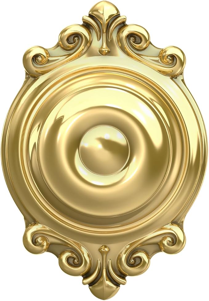 SCHLAGE F10 GEO 605 BRK Brookshire Collection Georgian Passage Knob, Bright Brass