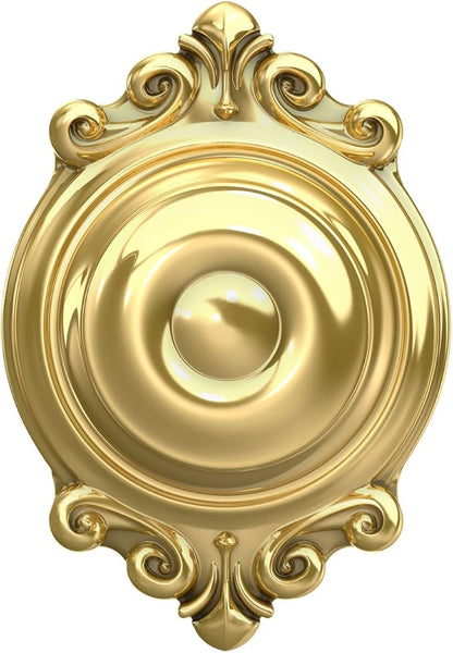 SCHLAGE F10 GEO 605 BRK Brookshire Collection Georgian Passage Knob, Bright Brass