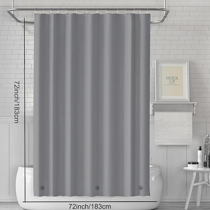 TIKABC Shower Curtain Liner, 4G PEVA Shower Liner, Plastic Peva Waterproof Shower Curtains, 72x72 inch with Grommet Holes 3 Magnetic Weights
