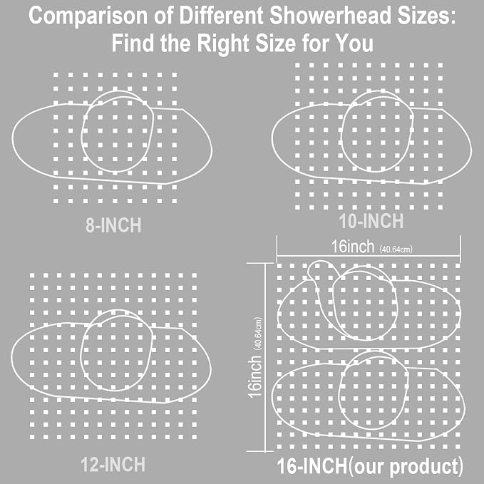 Dual Shower Heads Shower System with 16" Ceiling Mounted Rain Shower Head & 6" Wall Mounted Head Full Body Shower System 3 Way Thermostatic Shower Valve, Polished Chrome