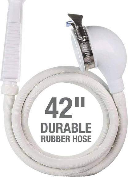 Danco VersaSpray Portable Handheld Shower Head Sprayer, White (10086)
