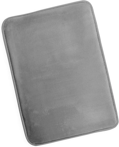 Clara Clark Bathroom Rugs, Velvet Memory Foam Bath Mat, Non-Slip Bath Rugs, Machine Wash, Dries Quickly, Ultra Soft Plush Bath Mats for Bathroom, 17 x 24, Grey