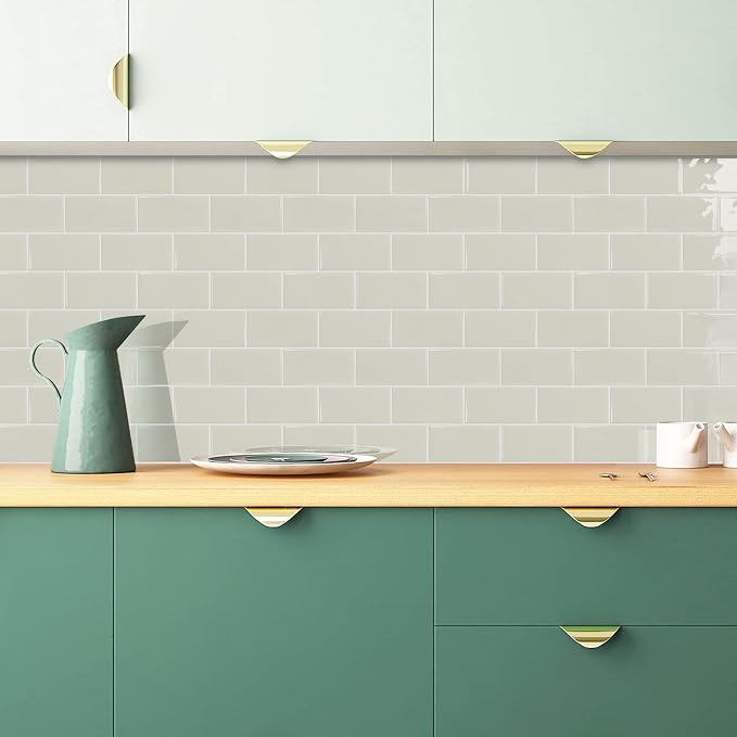 STICKGOO 10-Sheet Subway Tile Peel and Stick Backsplash, Self Adhesive Vinyl Wall Tiles, Stick on Backsplash for Kitchen and Bathroom(Thicker Design)
