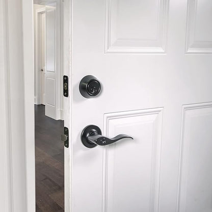 Design House 778886 Springdale Keyed Unlocking Door Handle, Matte Black