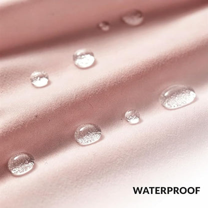 Felisa Ombre Pink and White Shower Curtain Liner,Waterproof Fabric Shower Curtain with 3 Weighted Magnets, Odorless Cloth Lightweight Bathroom Curtain,Sturdy Rustproof Grommets,72 x 72