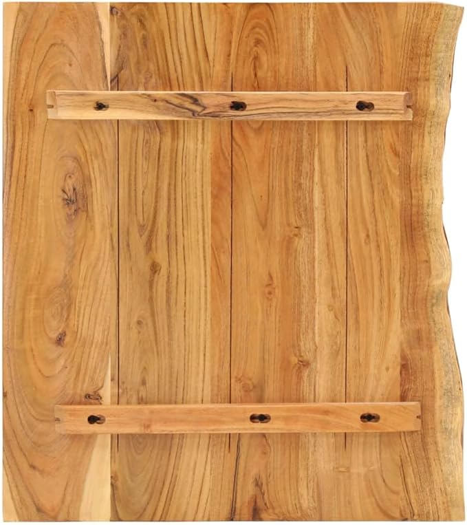 vidaXL Solid Wood Acacia Bathroom Vanity Top Worktop Washing Table Plate Floating Countertop Sink Console Wooden Home Interior 31.5"