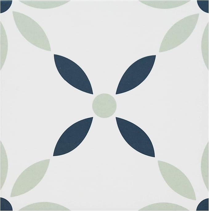 MSI Greta 8x8 in. Encaustic Matte Porcelain Tile – Bathroom, Kitchen Backsplash, Accent Wall, Shower Wall