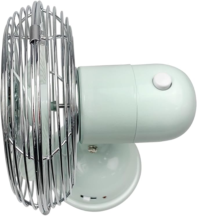 Good Housekeeping 5" All-Metal (92524) USB Desktop Laptop Nightstand Fan with Oscillation (Breezewave)