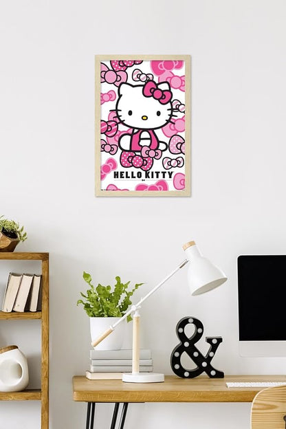 Hello Kitty: 16 Core - Bows Wall Poster, 22.4L" x 14.7W", Blonde Framed Version