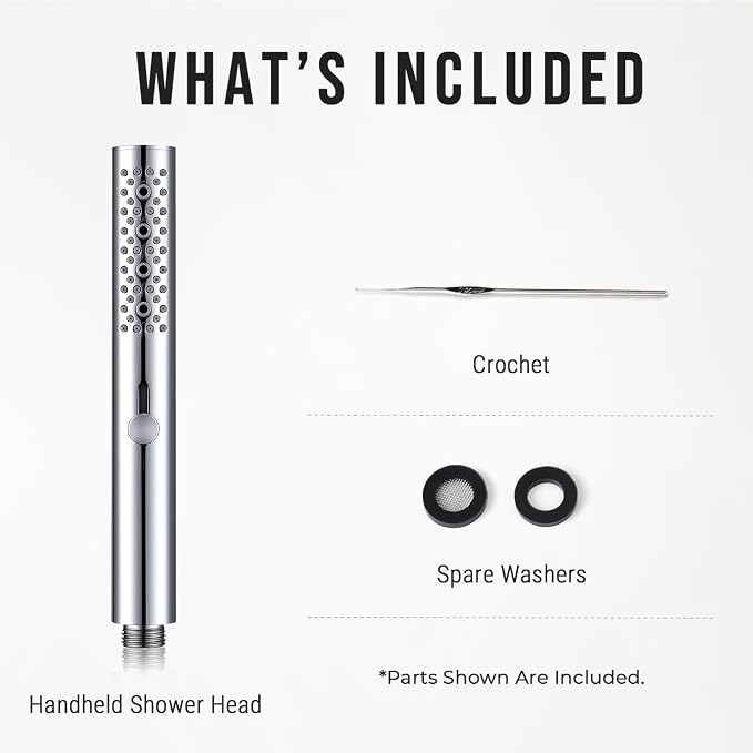 G-Promise All Metal Round 3 Function Handheld Shower Head(Chrome) | All Metal Construction, 3 Function Modes with Massage, Modern Look, Push Switch, Easy Installation