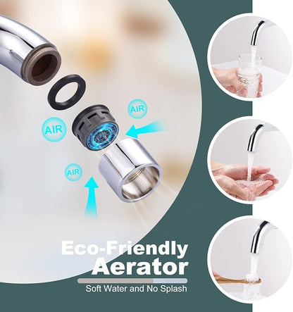 ARCORA Wall Mount Bathroom Faucet, Chrome Bathroom Sink Faucet, 2 Handle Wall Mount Vessel Sink Faucet Rough in Brass Valve Included