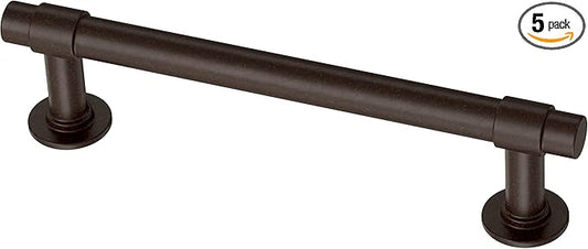 Franklin Brass Francisco (5-Pack) Cabinet Handles 4" Hole Center Pulls | Deep Bronze Hardware Kitchen Door, Drawers, Dressers, Furniture P29617Z-324-B