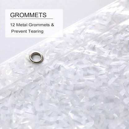 TIKABC Shower Curtain Liner, 4G PEVA Shower Liner, Plastic Peva Waterproof Shower Curtains, 72x72 inch with Grommet Holes 3 Magnetic Weights