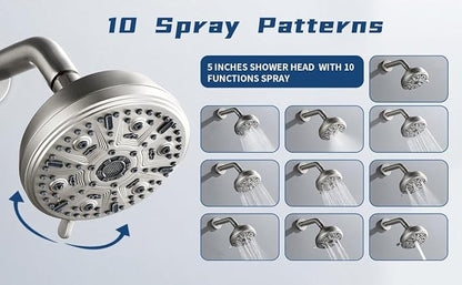 Tub Shower Faucet Combo Set Bathtub Faucet Set Shower System with Tub Spout Shower Tub Kit Shower Valve and Trim Kit Shower Fixtures Brushed Nickel