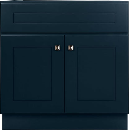 Design House Brookings Bathroom Vanity, 30", Dark Night | Adjustable Hinges, Freestanding, Contemporary/Modern, Wood, Bath, 215442
