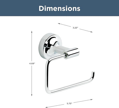 Franklin Brass Voisin (1-Pack) Toilet Paper Holder Polished Chrome Tissue Roll Holder for Bathroom Organization and Storage European Single Post Toilet Tissue Holder Wall Bathroom Accessories VOI50-PC