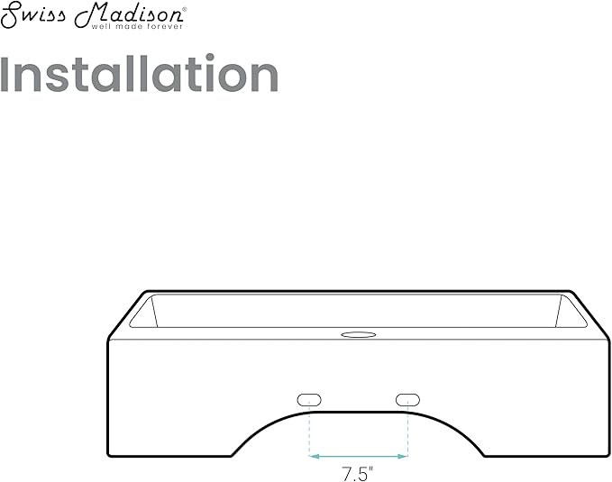 Claire 22" Rectangle Wall-Mount Bathroom Sink in Matte Black