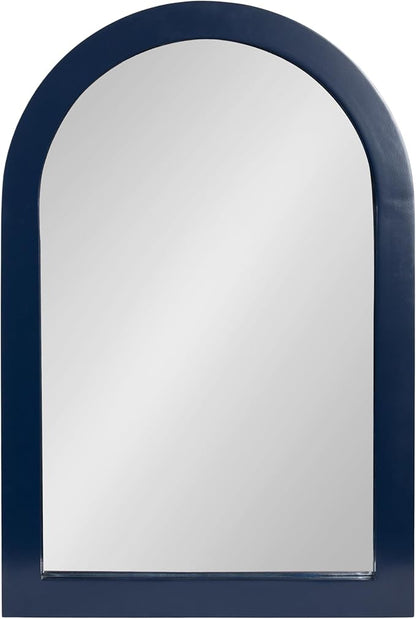 Kate and Laurel Arcott Modern Arched Bathroom Cabinet with Mirror, 20 x 6 x 30, Navy Blue, Coastal Wooden Bathroom Mirror with Storage for Bath Medicine Cabinet or Over-The-Toilet Storage Option