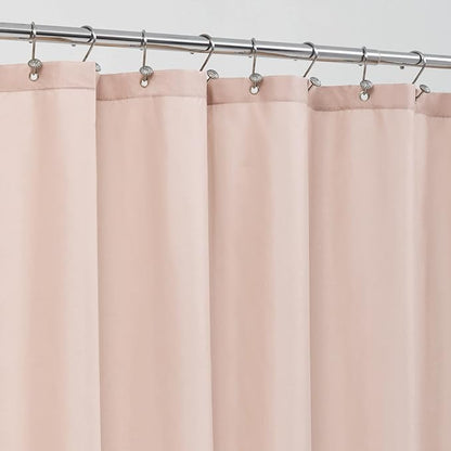 ALYVIA SPRING Waterproof Fabric Shower Curtain or Liner Blush Pink, 72x72 | 3 Magnets, Soft Cloth & Hotel Quality, Machine Washable, Light-Weight, Standard Size