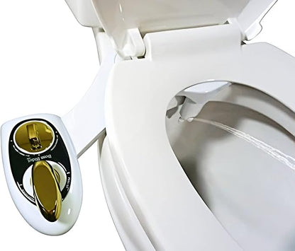 Boss Bidet Bold White Gold – Non electric bidet attachment for your toilet seat – Water Sprayer, Save your Money on toilet paper and Reduce Waste