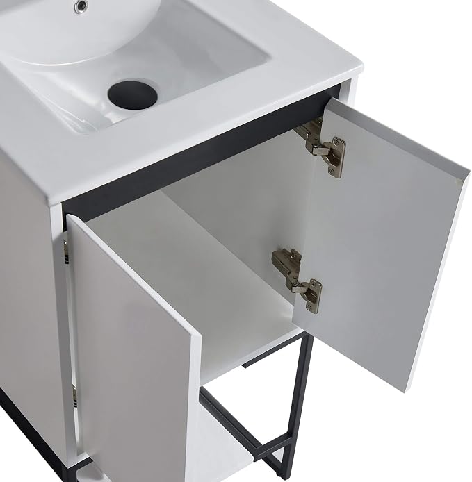 20 Inch Bathroom Vanity with Sink - Modern Knob Free Design, Elegant Space-Saving Solution for Your Bathroom - Durable, Bathroom Vanities for a Contemporary Look - Urbania Collection