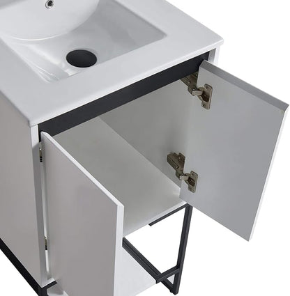 20 Inch Bathroom Vanity with Sink - Modern Knob Free Design, Elegant Space-Saving Solution for Your Bathroom - Durable, Bathroom Vanities for a Contemporary Look - Urbania Collection