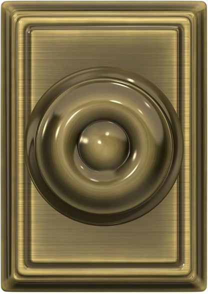 SCHLAGE Georgian Knob with Addison Trim Non-Turning Lock, Antique Brass (F170 GEO 609 ADD)