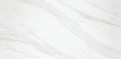 Daltile Perpetuo 12" x 24" Porcelain Marble Look Wall & Floor Tile in Polishied Timeless White (9 pieces per carton) (17.01 sqft per carton)