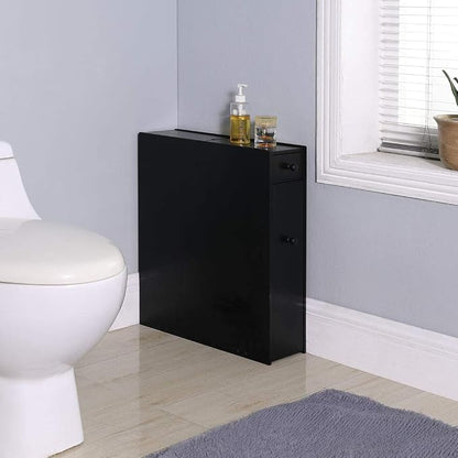 Proman Products ZLM46002 Bathroom Cabinet, 6 1/4" W x 19 3/4" D x 22 ¾" H, Black